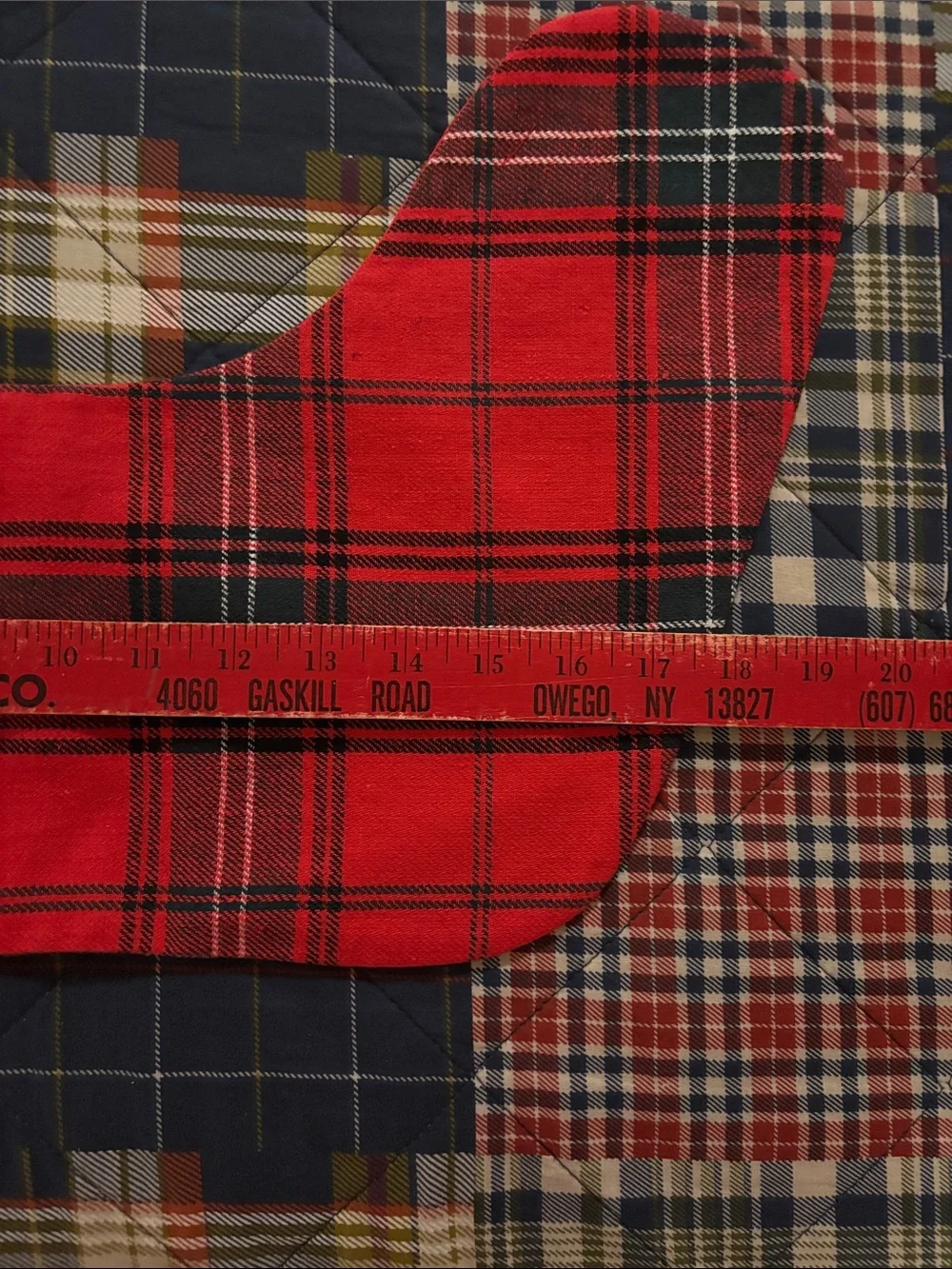 Williams Sonoma Red and Black Plaid Holiday Stocking
